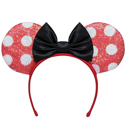 Disguise Udklædning - Hårbånd - Red With White Dot Minnie Ears