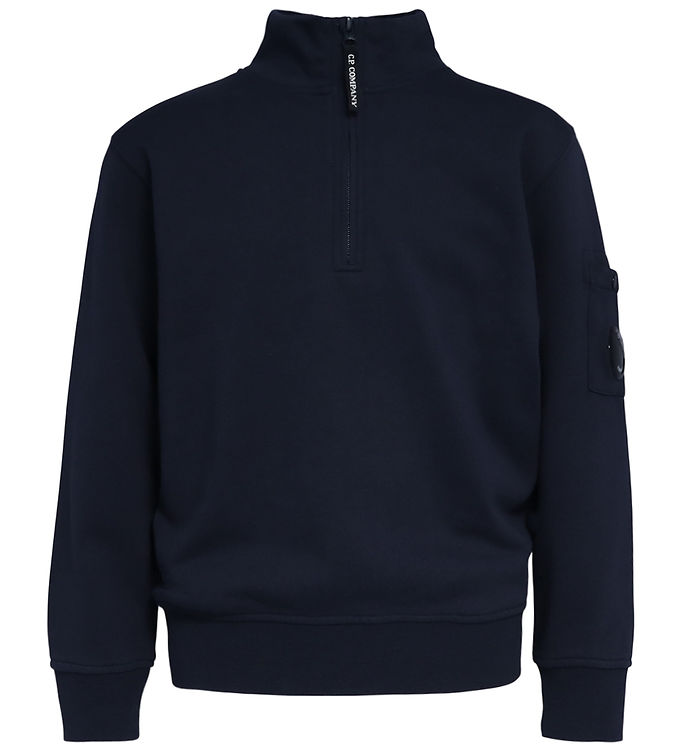 C.P. Company Sweatshirt m. Lynlås - Total Eclipse Blue