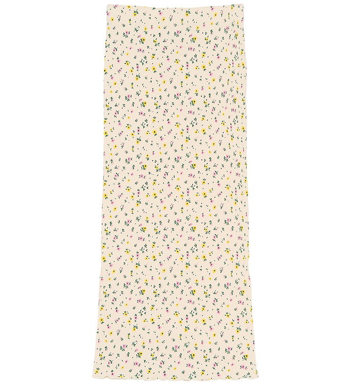 The New Nederdel - Rib - Long - TnSummer - Gardenia AOP