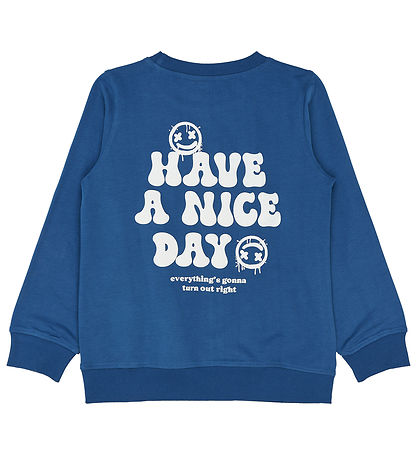 The New Sweatshirt - TnSamir - True Blue m. Hvid
