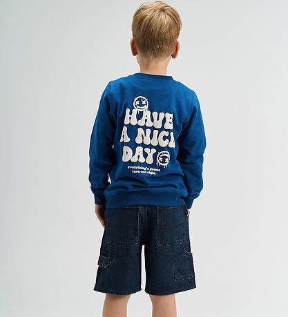 The New Sweatshirt - TnSamir - True Blue m. Hvid