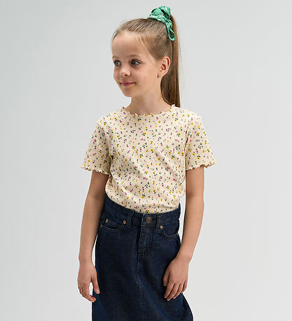 The New T-shirt - Rib - TnSummer - Gardenia AOP