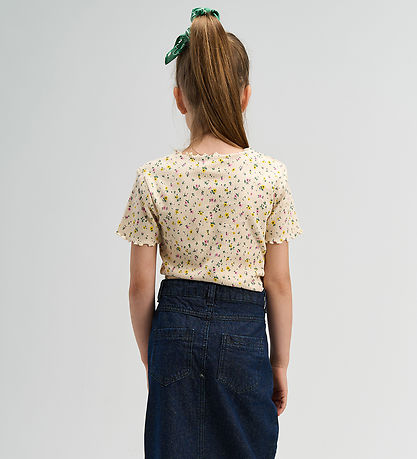 The New T-shirt - Rib - TnSummer - Gardenia AOP