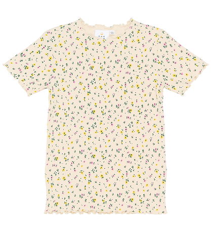 The New T-shirt - Rib - TnSummer - Gardenia AOP