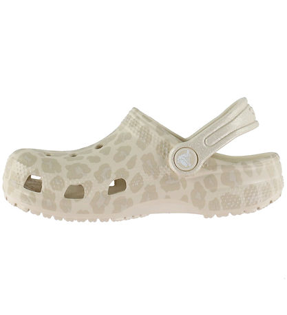 Crocs Classic Sandaler - Animal Glitter Clog K - Almond Tint/Leo