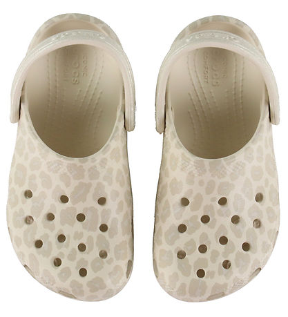 Crocs Classic Sandaler - Animal Glitter Clog K - Almond Tint/Leo