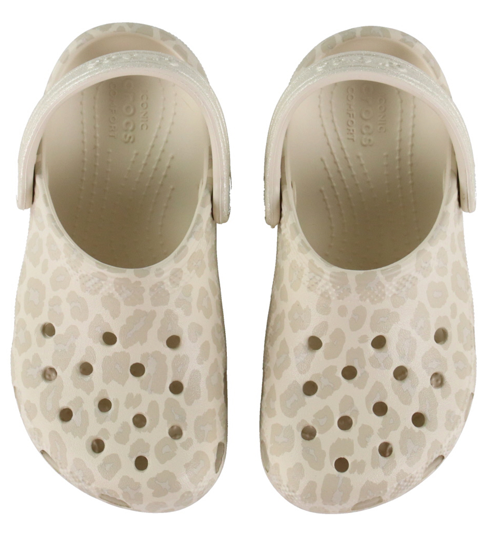 Crocs Classic+ Sandalen - Animal Glitter Clog K - Mandelton/Leo - Crocs - 37/38 - Sandalen