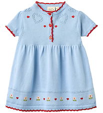 Flöss Kjole - Strik - Blanca - Blue Sky