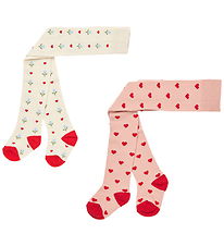 Flöss Strømpebukser - 2-pak - Vera - Violet Heart