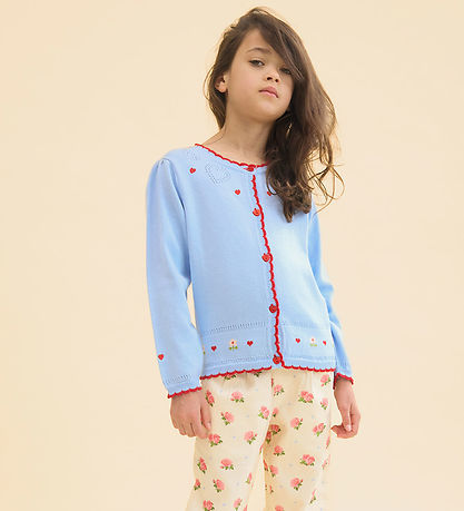 Flöss Cardigan - Strik - Blanca - Blue Sky