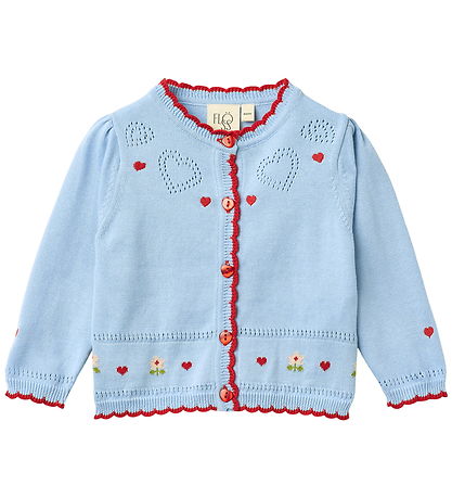 Flöss Cardigan - Strik - Blanca - Blue Sky
