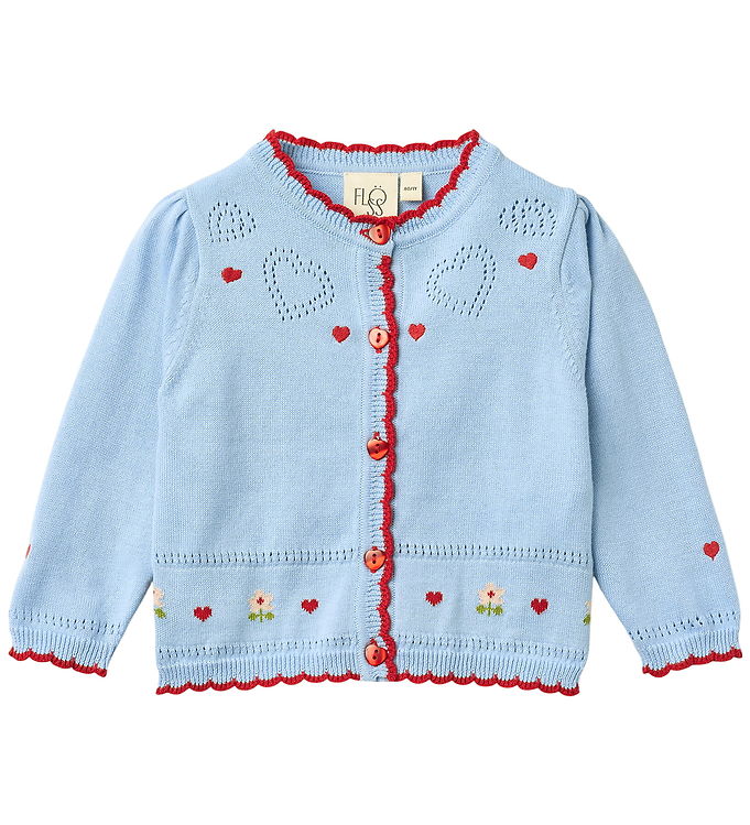 Flöss Cardigan - Strik - Blanca - Blue Sky
