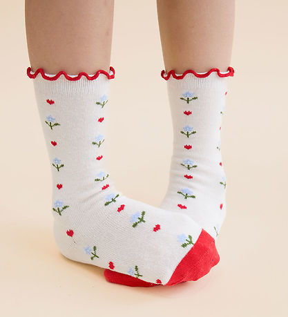 Flöss Strømper - 2-pak - Vigga - Violet Heart