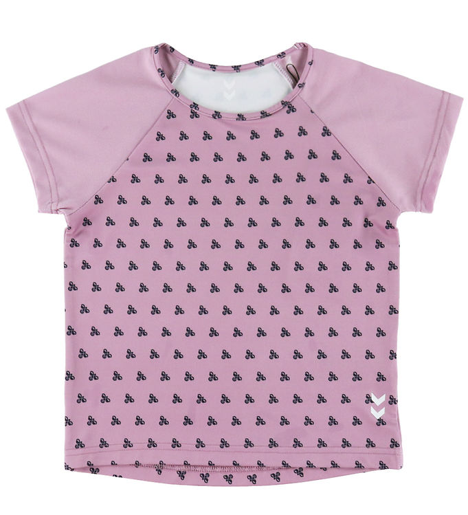 Hummel T-shirt - HmlJR Mix - Lavender Mist m. Logoer