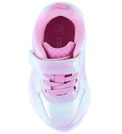 Color Kids Sko m. Velcro - Golden Haze m. Glitter