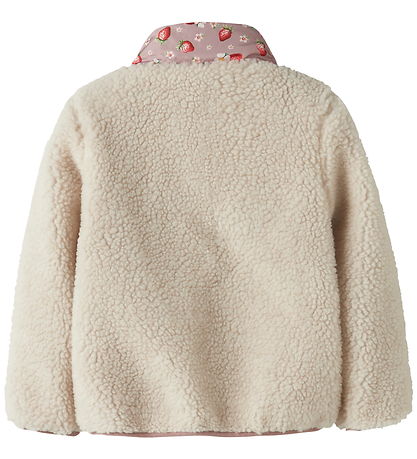 Name It Fleecejakke - NmfMinna - Whitecap Gray/STRAWBERRY