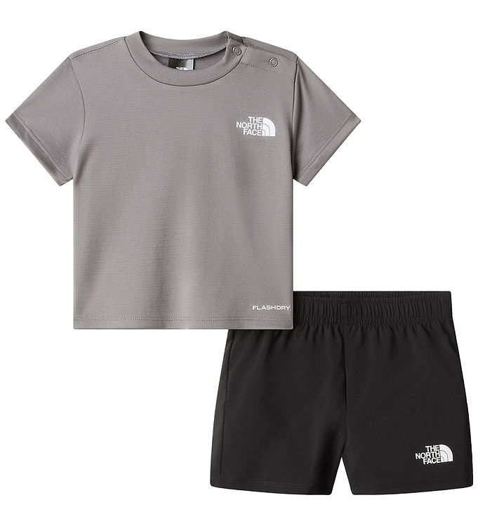 The North Face Shortssæt - Baby - Smoked Pearl/TNF Black
