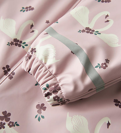 Name It Regndragt m. Fleece - PU - NmfDry10 - Keepsake Lilac/Swa