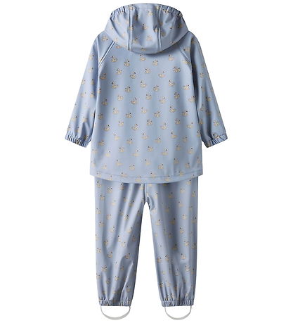 Lil Atelier Regntøj - NmfLadry10 - Zen Blue/Swan