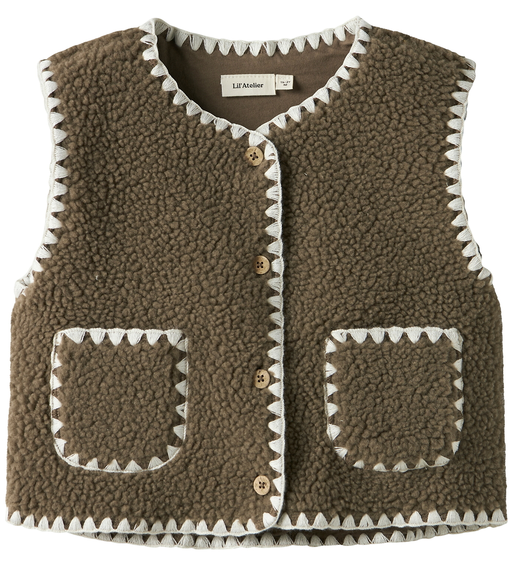 Lil Atelier Veste en Polaire - Teddy - Loose - NmfLajo - Shitak - Lil Atelier - 2 ans 92 - Veste polaire 24$