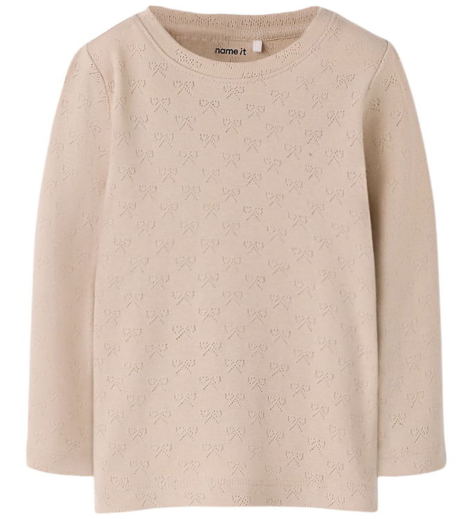 NAME IT Bluse Hulmønster Sif Feather Gray