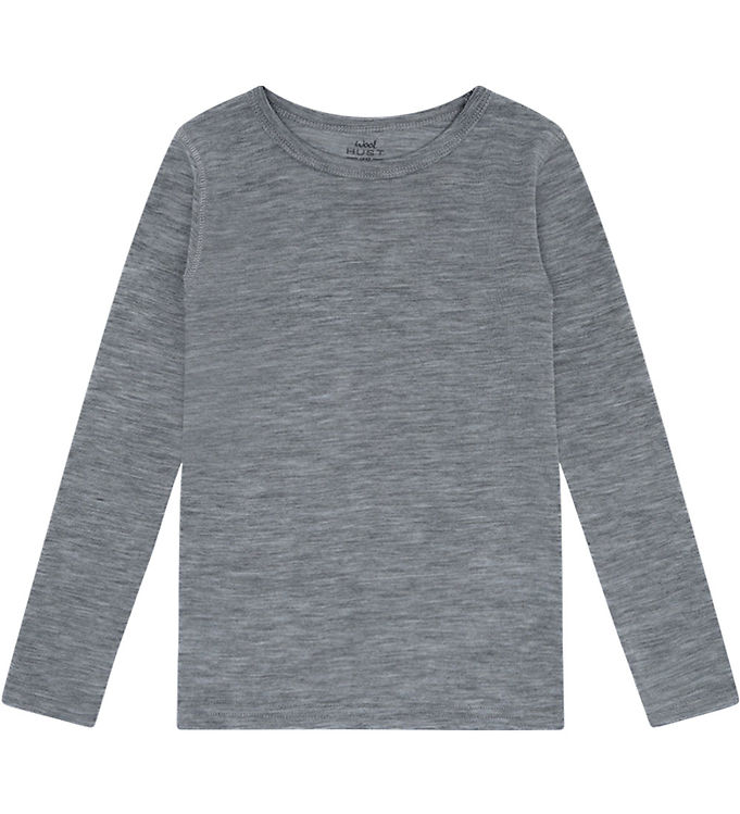 Hust and Claire Bluse - Uld - HcAwo - Light Grey Melange