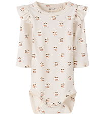 Lil' Atelier Bodysuit l/s - NbfLayo - Slim - Coconut Milk/Cherry
