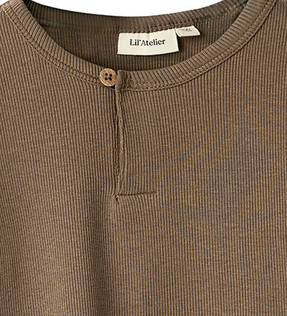 Lil Atelier Bluse - NmmLago - Slim - Shitake