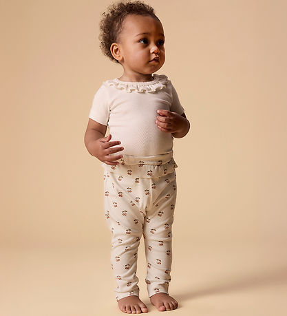 Lil Atelier Bukser - NbfLayo - Coconut Milk/Cherry