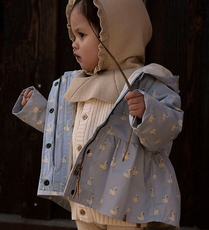 Lil' Atelier Overgangsjakke - NbfGudrun - Zen Blue/Swan
