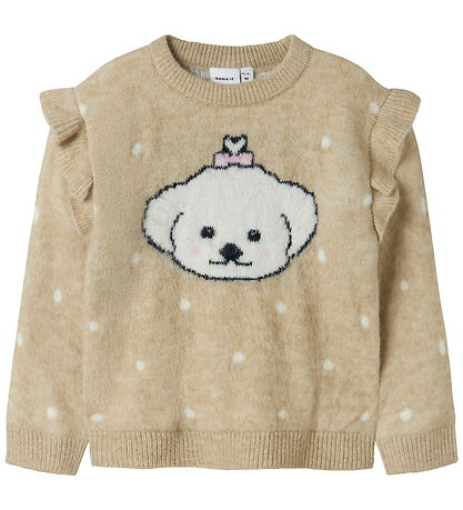 Name It Bluse - NmfNede - Strik - Island Fossil