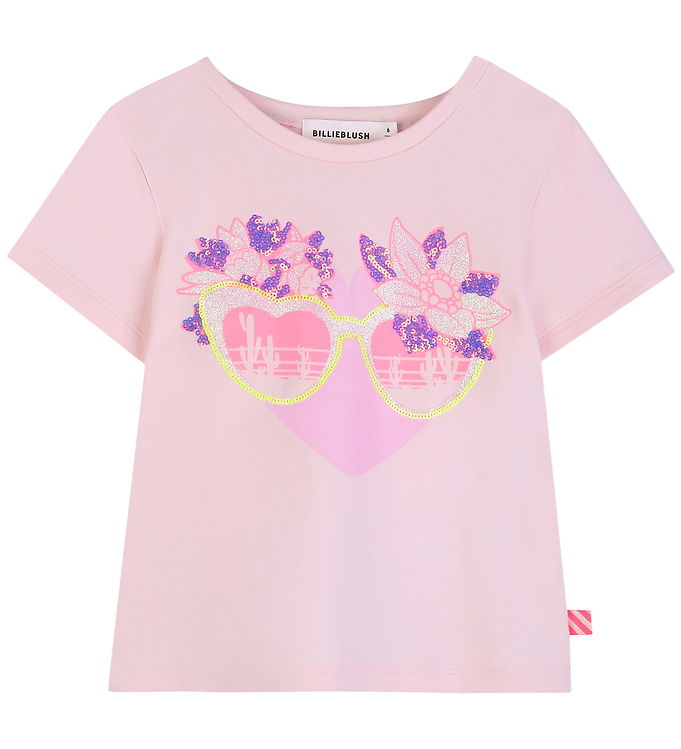 Billieblush T-shirt - Pink Pale m. Solbriller