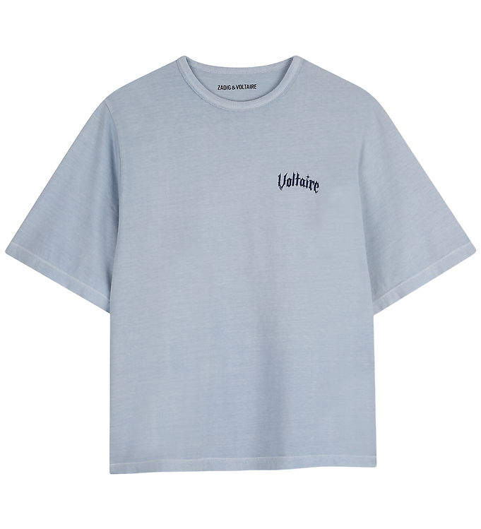 Zadig & Voltaire T-shirt - Jon - Lyseblå m. Print