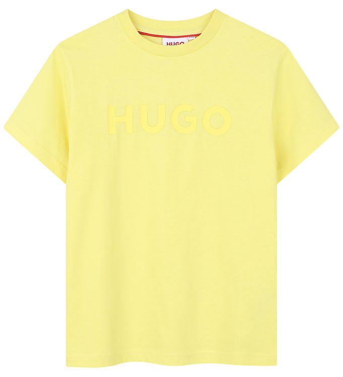 HUGO T-shirt - Lemon m. Logo