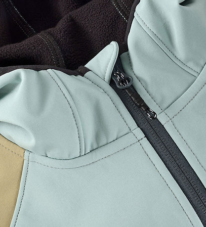 Color Kids Softshelljakke - Colorblock - Ether