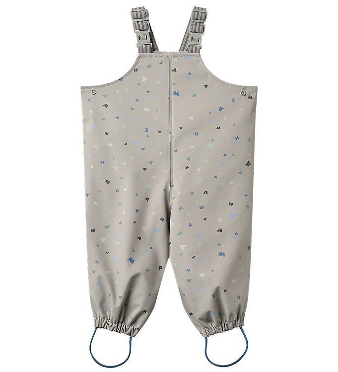 Wheat Regnbukser m. Seler - PU - Charlo - Light Flint Letters