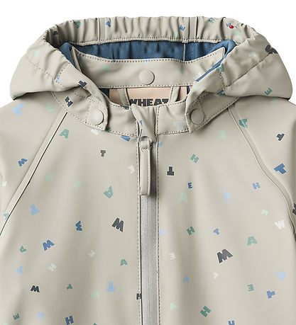 Wheat Regnjakke - Chardy - light flint letters