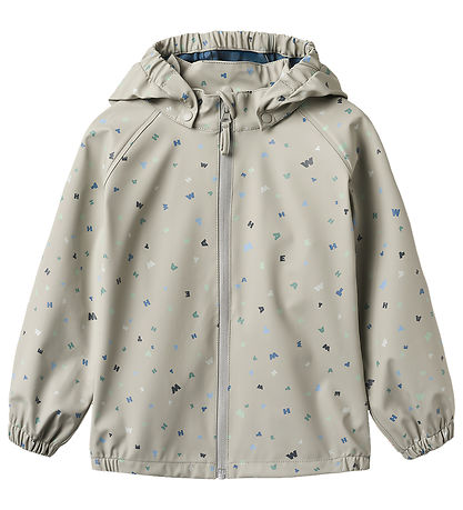 Wheat Regnjakke - Chardy - Light Flint Letters