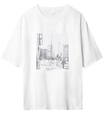 Lala Berlin T-shirt - Berlin - Photo Print Hvid