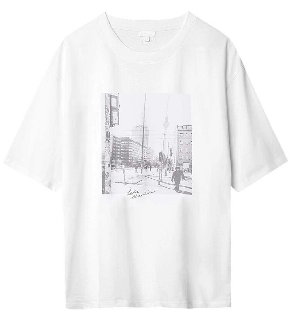 Lala Berlin T-Shirt - Berlin - Weiß m. Print - Lala Berlin - M - Medium - T-Shirts