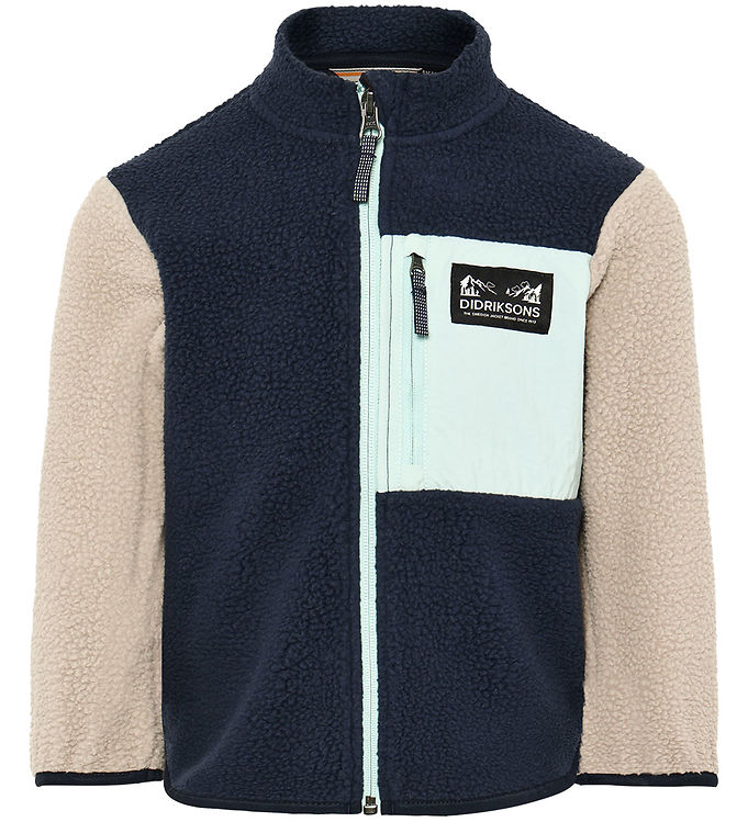 Didriksons Fleecejakke - Teddy - Anten - Ocean Mint