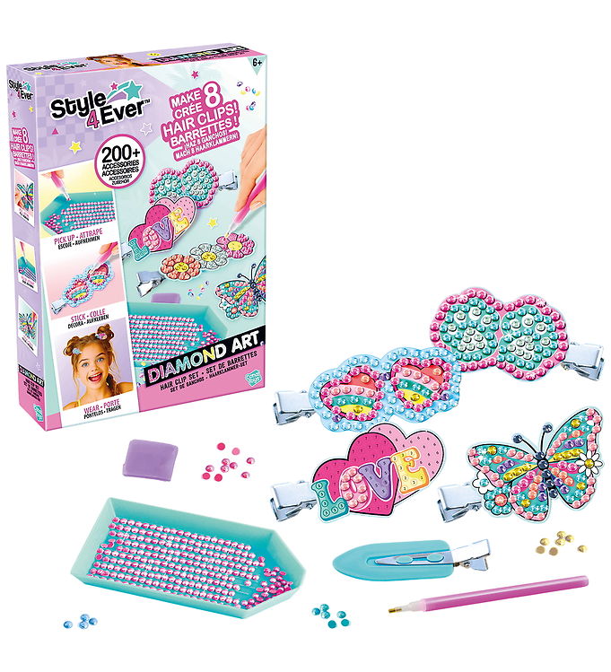 Style 4 Ever Kreasæt - Diamond Art - Hair Clip Set