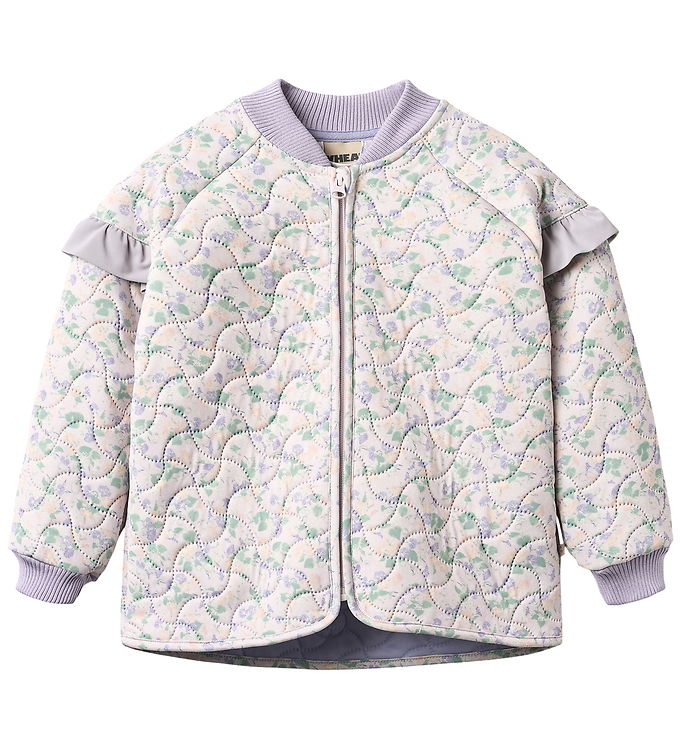 Wheat Stjerna Termojakke Purple Light Petunias Med Flæser - Str. 3y 98cm