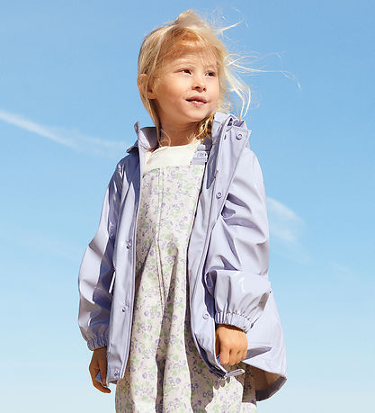 Wheat Regnjakke - PU - Lak - Ollo - Lilac Cosmic Sky