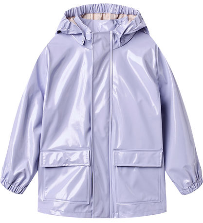 Wheat Regnjakke - PU - Lak - Ollo - Lilac Cosmic Sky