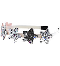 By Stær Hårbøjle m. Stjerner - Stjerne - Hvid