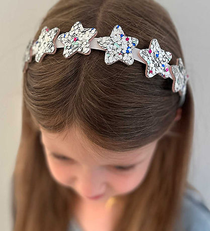 By Stær Hårbøjle m. Stjerner - Stjerne - Hvid