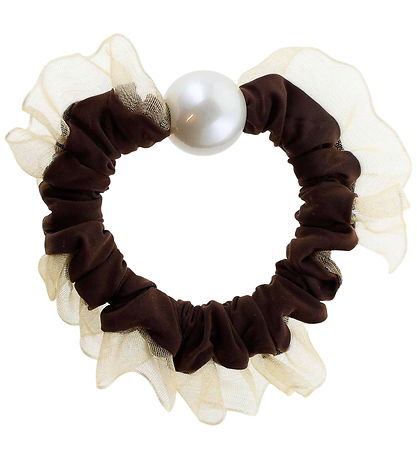 By Stær Hårelastik m. Flæse - Ebba - Chokoladebrun