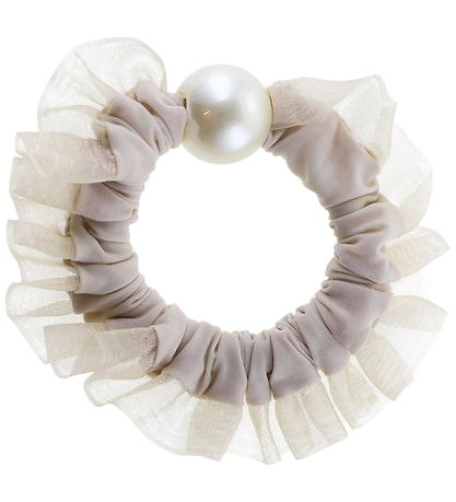 By Stær Hårelastik m. Flæse - Ebba - Beige