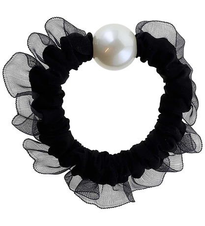 By Stær Hårelastik m. Flæse - Ebba - Sort